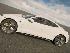 Porsche Taycan Turbo S 2023 3D Model