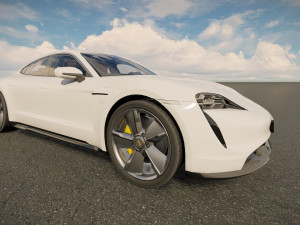 Porsche Taycan Turbo S 2023 3D Model