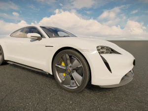 Porsche Taycan Turbo S 2023 3D Model