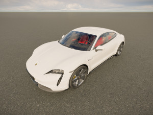 Porsche Taycan Turbo S 2023 3D Model