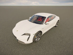 Porsche Taycan Turbo S 2023 3D Model