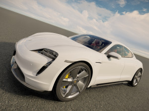 Porsche Taycan Turbo S 2023 3D Model