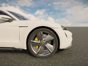 Porsche Taycan Turbo S 2023 3D Model