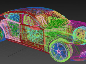 Porsche Taycan Turbo S 2023 3D Model
