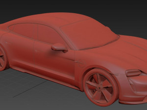 Porsche Taycan Turbo S 2023 3D Model