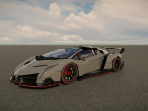 Veneno Roadster 3D 模型
