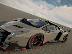 Veneno Roadster 3D Model
