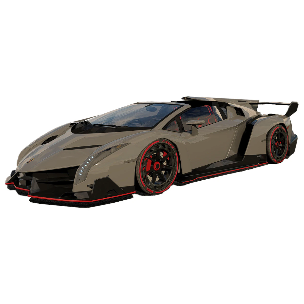 Veneno Roadster 3D Model .c4d .max .obj .3ds .fbx .stl .blend