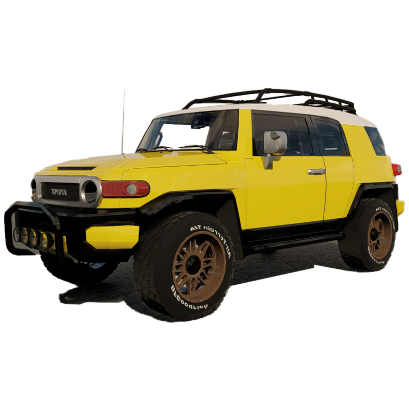 Toyota FJ Cruiser 3D Model .c4d .max .obj .3ds .fbx .stl .blend