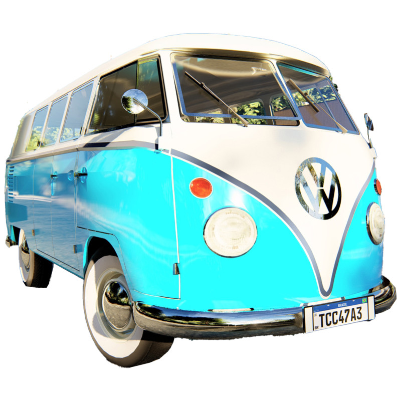 Volkswagen Type 2 3D Model .c4d .max .obj .3ds .fbx .stl .blend 