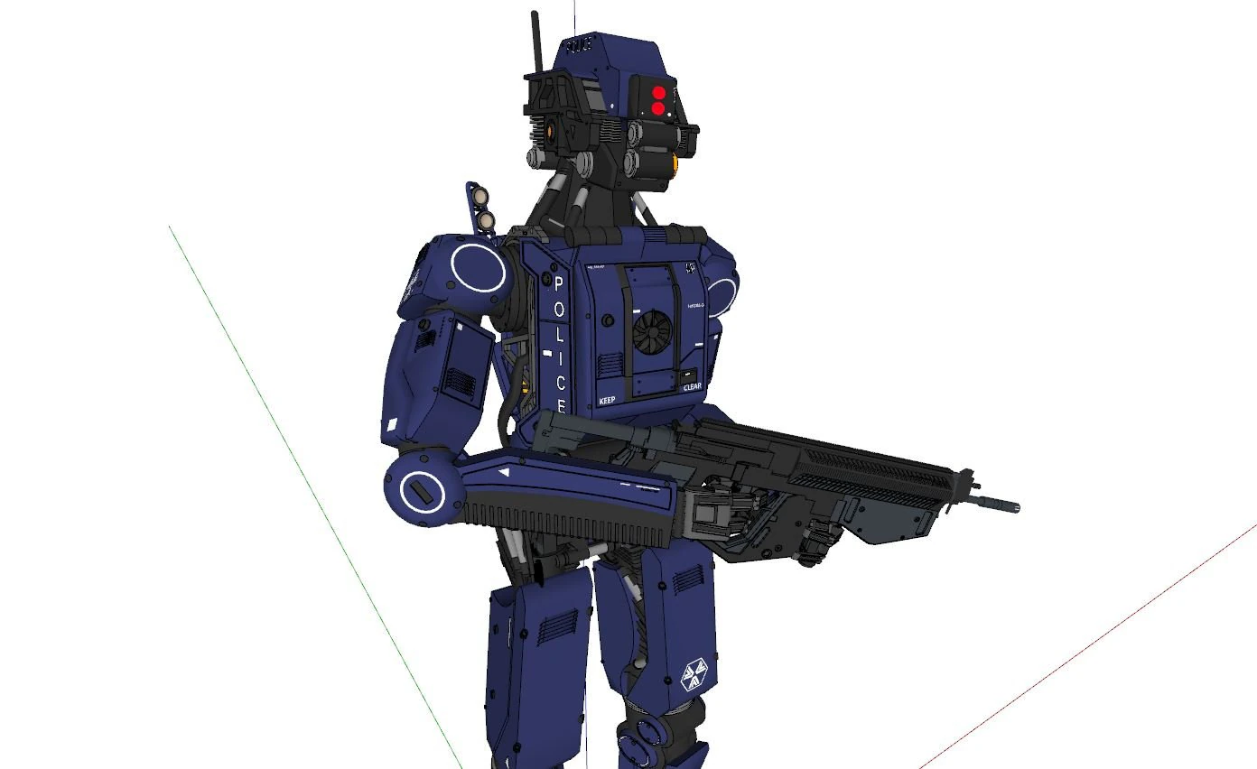 Male Cyborg 3D Model .c4d .max .obj .3ds .fbx .stl .blend 