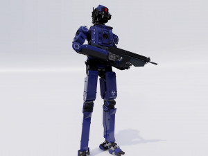 Male Cyborg 3D Modell