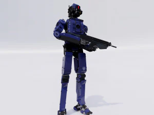 Male Cyborg 3D Model