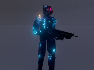 Male Cyborg 3D Modell
