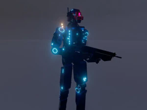 Male Cyborg 3D Model
