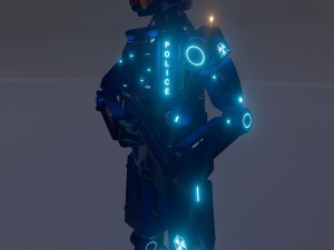 Male Cyborg 3D Modell