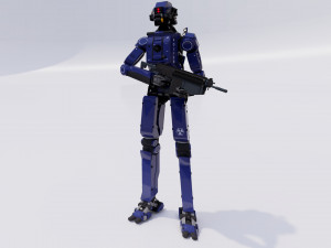 Male Cyborg 3D Modell