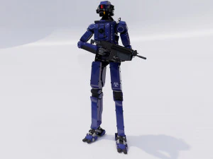 Male Cyborg 3D Model