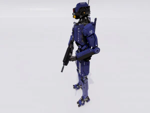 Male Cyborg 3D Model