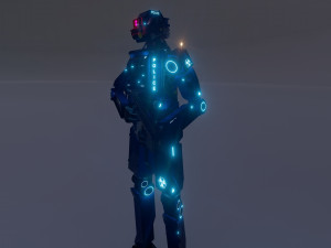 Male Cyborg 3D Modell