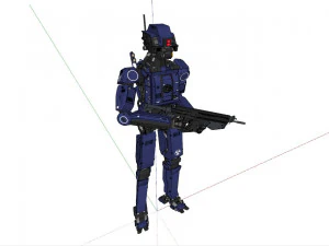 Male Cyborg 3D Model