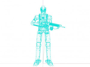 Male Cyborg 3D Modell