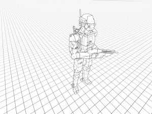 Male Cyborg 3D Model