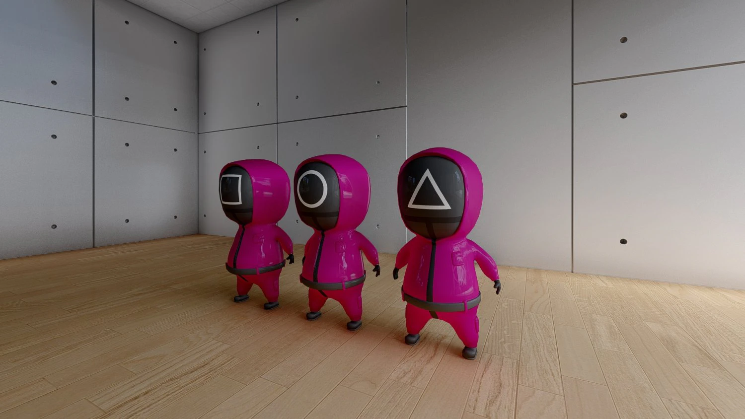 Squid game characters 3D Model .c4d .max .obj .3ds .fbx .stl .blend 