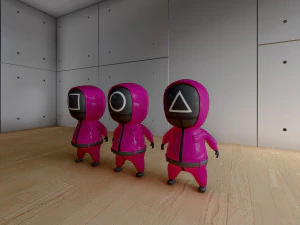 विद्रूप खेल के पात्र 3D मॉडल