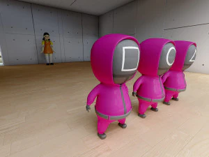 Squid game characters 3D Model