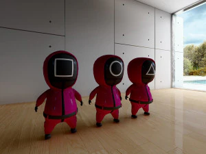 Squid game characters 3D Model