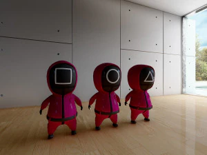 Squid game characters 3D Model