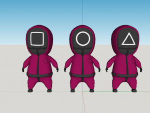 Squid game characters Model 3D