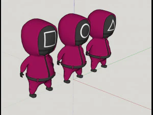 Squid game characters 3D Model