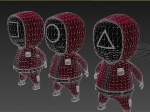 Squid game characters Model 3D