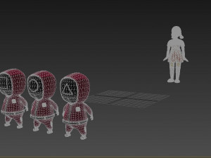 Squid game characters Model 3D