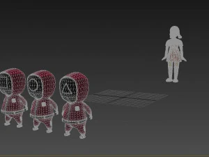 Squid game characters 3D Model