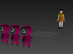 Squid game characters 3D Model