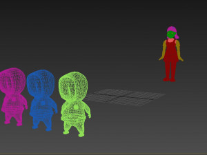 Squid game characters Model 3D