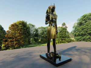 Pharaoh Sculpture 3D Model