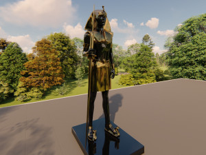 Pharaoh Sculpture Modèle 3D