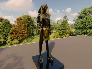 Pharaoh Sculpture 3D Model