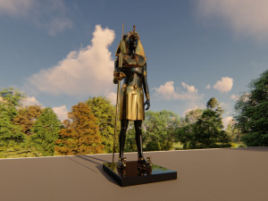 Pharaoh Sculpture Modèle 3D