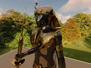 Pharaoh Sculpture 3D Model