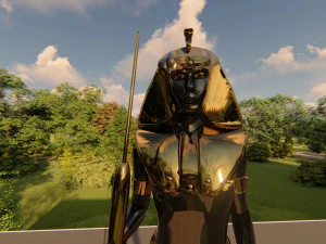 Pharaoh Sculpture 3D Model