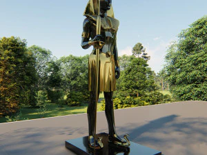 Pharaoh Sculpture 3D Model