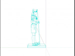 Pharaoh Sculpture 3D Model