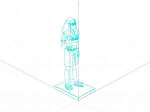 Pharaoh Sculpture Modèle 3D