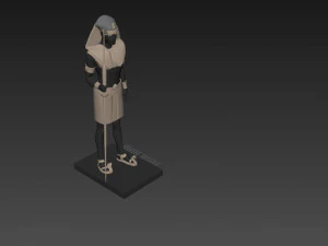 Pharaoh Sculpture 3D Model