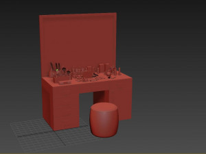 Makeup Desk Modello 3D